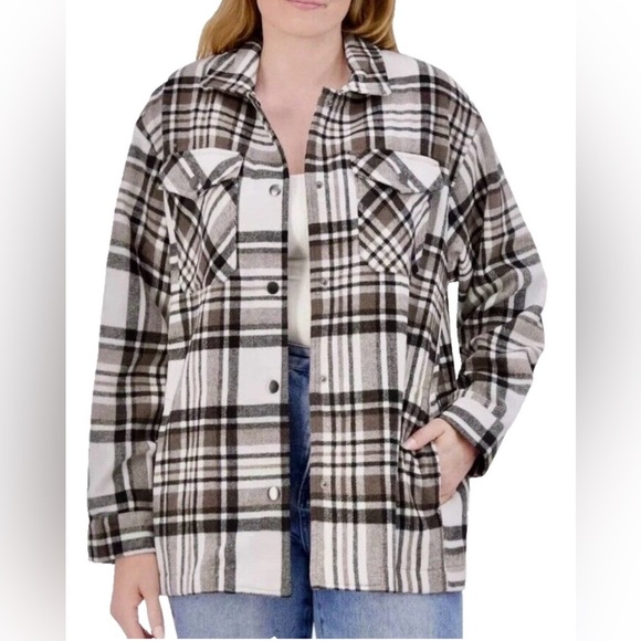 HFX Other - HFX Womens Plaid Shirt Jacket